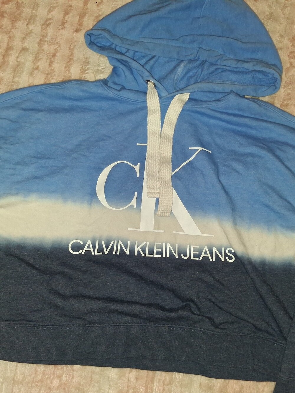 Calvin Klein Jeans Blue Ombre Hoodie Sweatshirt